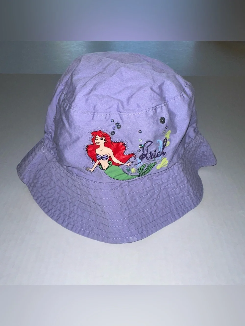 Disney Kids princess Ariel Bucket hat Lavender Purple
